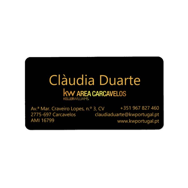 Étiquette Logo de conseil Dieu Black Minimal RSVP (Devant)