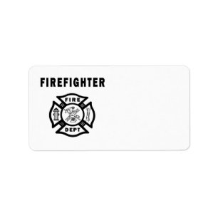 Étiquette Logo de département du feu de sapeur-pompier