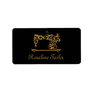 Étiquette Logo de la machine à coudre en or
