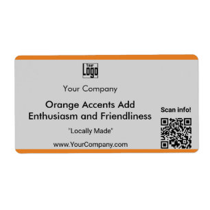 Étiquette Logo de l'entreprise Nom Devise Code QR Marketing