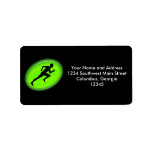 Étiquette Logo de remise en forme Green Glow