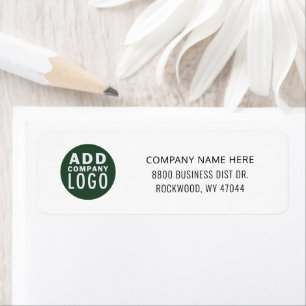 Étiquette Logo d'entreprise et adresse de retour personnalis