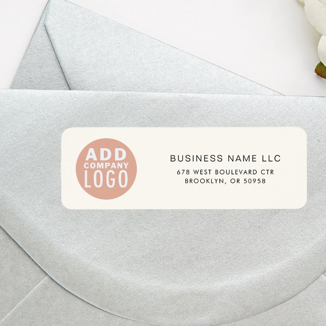 Étiquette Logo d'entreprise moderne Adresse de retour (Your Business Logo Company Return Address Label)