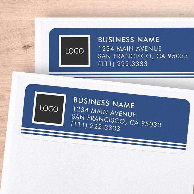 Étiquette Logo d'entreprise moderne Adresse de retour (Créateur téléchargé)