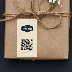 Étiquette Logo d'entreprise moderne Code QR Minimaliste ID p