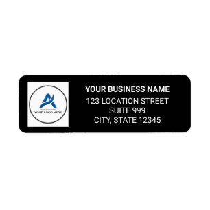 Étiquette Logo d'entreprise personnalisé Adresse de retour n