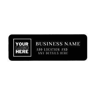 Étiquette Logo d'entreprise personnalisé noir et blanc