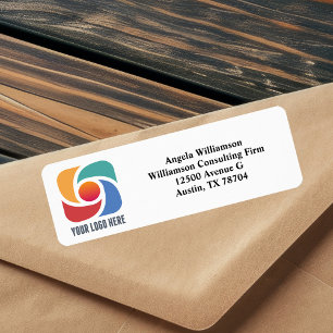 Étiquette Logo d'entreprise simple personnalisé Adresse de r