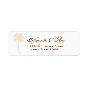 Étiquette Logo du Mariage Palm Tree personnalisé