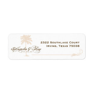 Étiquette Logo du Mariage Palm Tree personnalisé