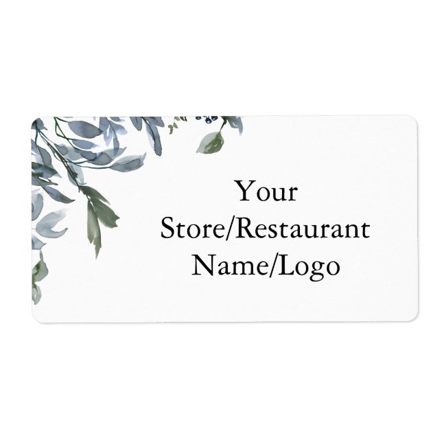 Étiquette Logo du nom du restaurant du magasin (Devant)