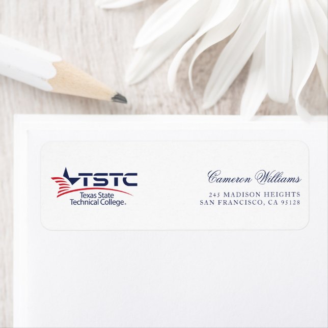 Étiquette Logo du Texas State Technical College (En situation)