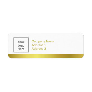 Étiquette Logo fait sur commande d'affaires de feuille d'or