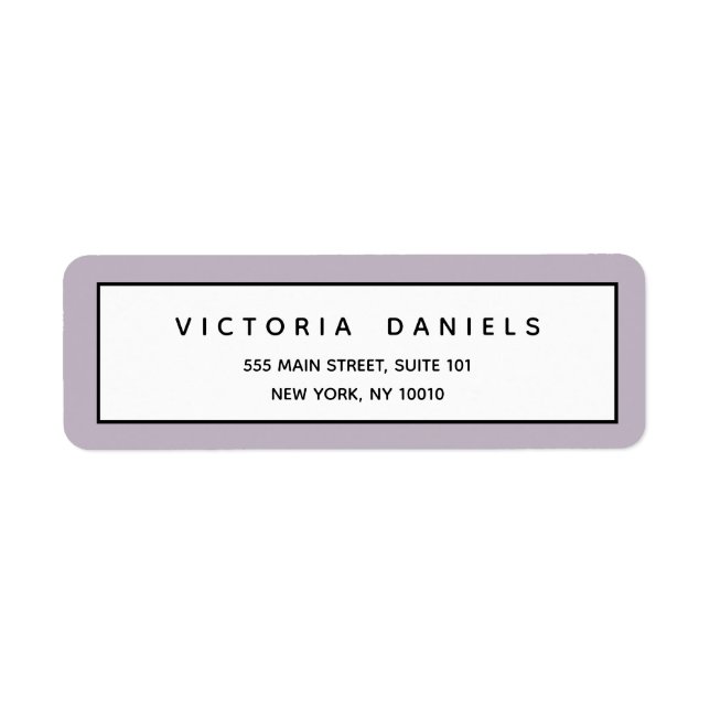 Étiquette Logo féminin | Lavande | Professionnel minimal (Devant)