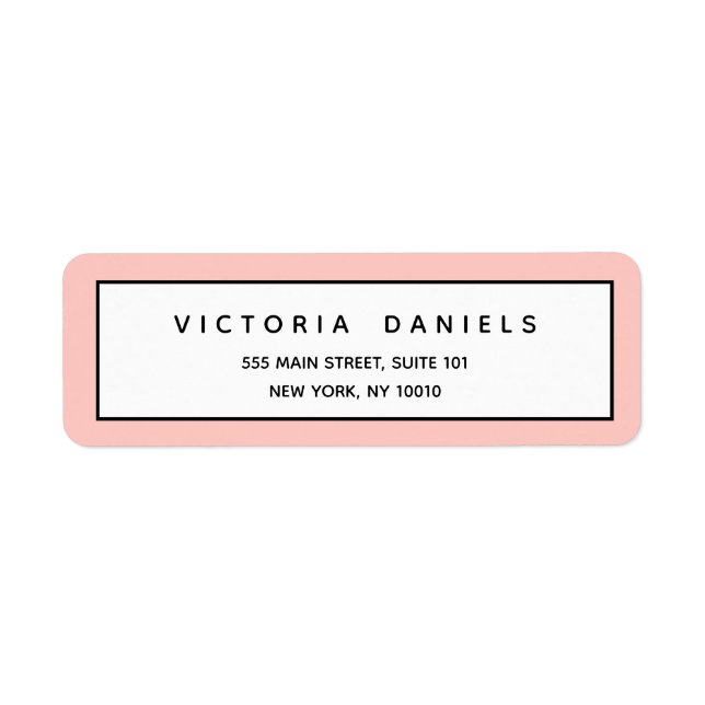 Étiquette Logo féminin | Rose | Professionnel minimal (Devant)