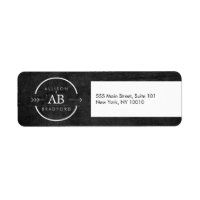 LOGO HIP & EDGY MONOGRAM avec FLÈCHE sur BOIS NOIR