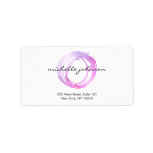 Étiquette Logo Luxe Pink Cercle Designer