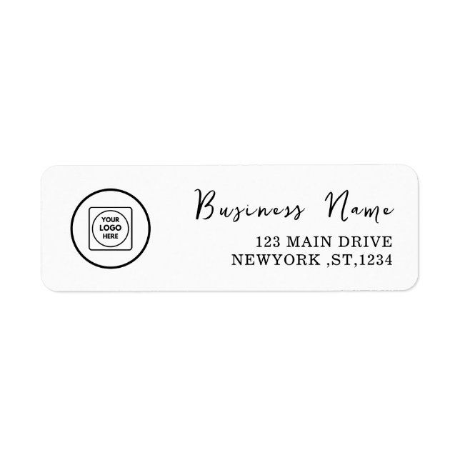 Étiquette Logo Moderne Personnalisé Marque Professionnelle E (Devant)