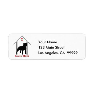 Étiquette Logo noir pour toujours à la maison de Pitbull