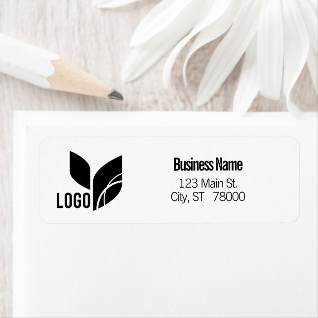 Étiquette Logo personnalisé Adresse de retour professionnell (En situation)