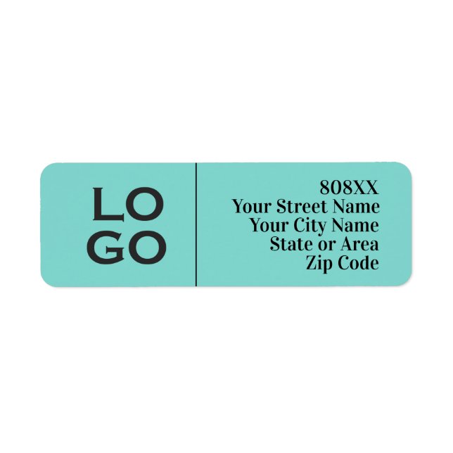 Étiquette Logo personnalisé de l'entreprise ou de l'entrepri (Devant)