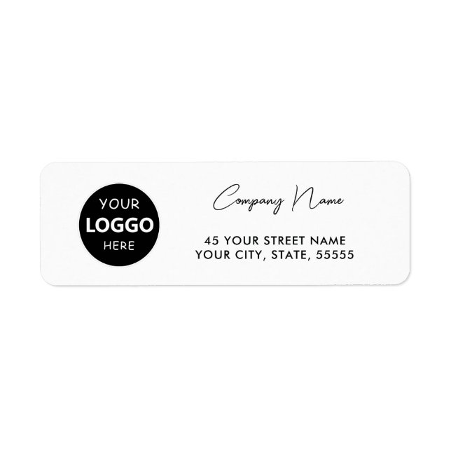 Étiquette Logo personnalisé entreprise moderne (Devant)