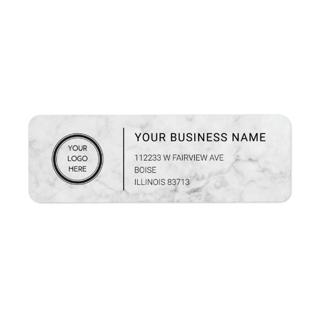 Étiquette Logo Professional Business Return Address Label (Devant)
