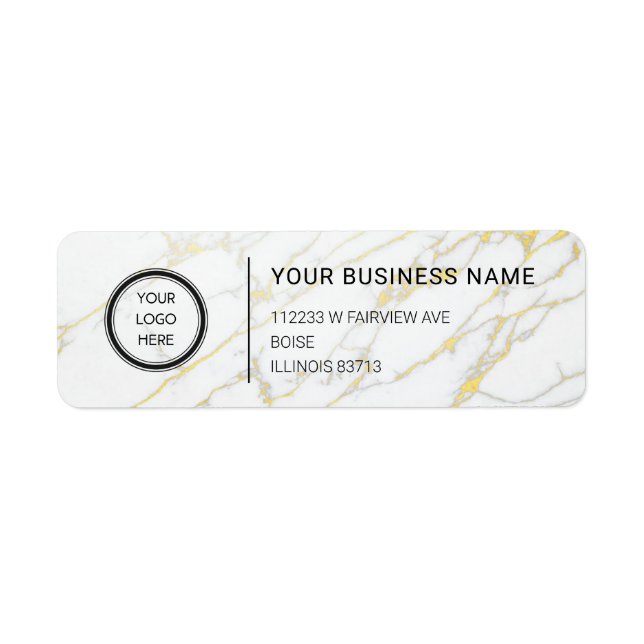 Étiquette Logo Professional Business Return Address Label (Devant)