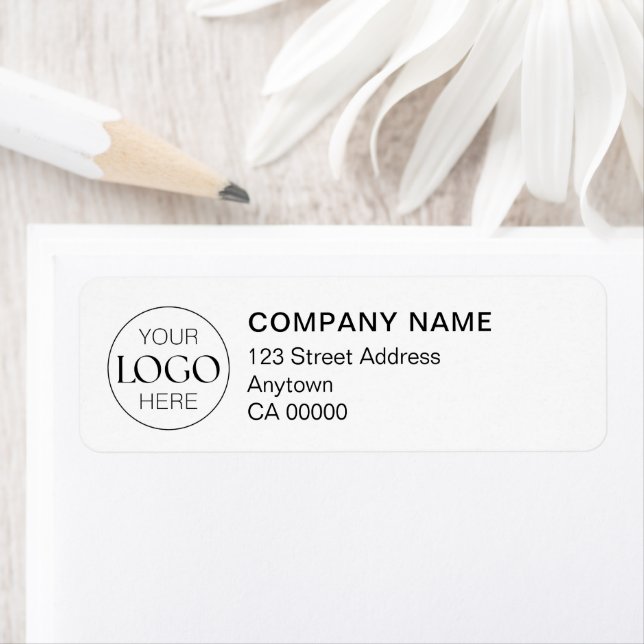 Étiquette Logo professionnel Business Modern Return Adresse (En situation)