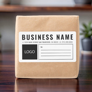 Étiquette Logo simple Carré d'entreprise Livraison