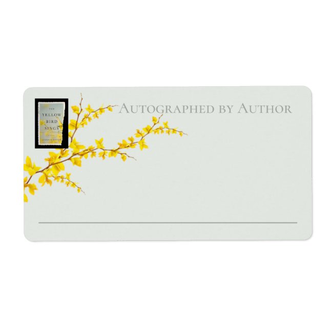 Étiquette L'Oiseau Jaune chante | Jennifer Rosner Plaque d'a (Devant)