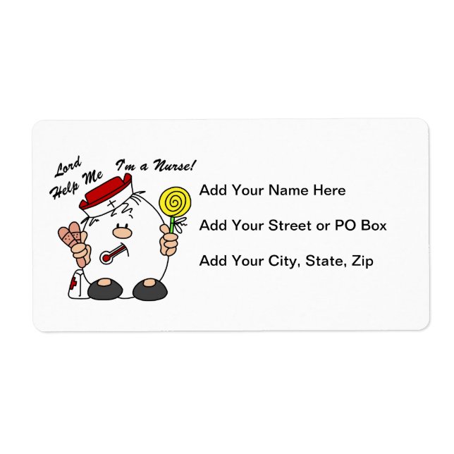 Étiquette Lord Aidez-moi Je suis infirmière (Devant)