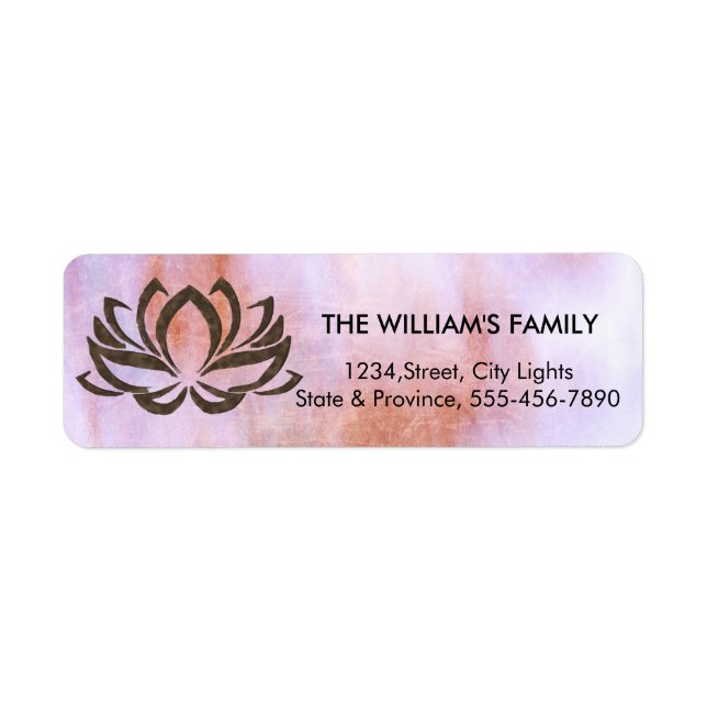 Étiquette Lotus Fleur Yoga Instructeur Méditation Holistic (Devant)