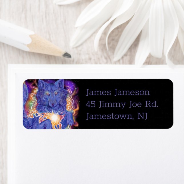 Étiquette Loup cosmique (En situation)