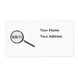 Étiquette Loupe de santé