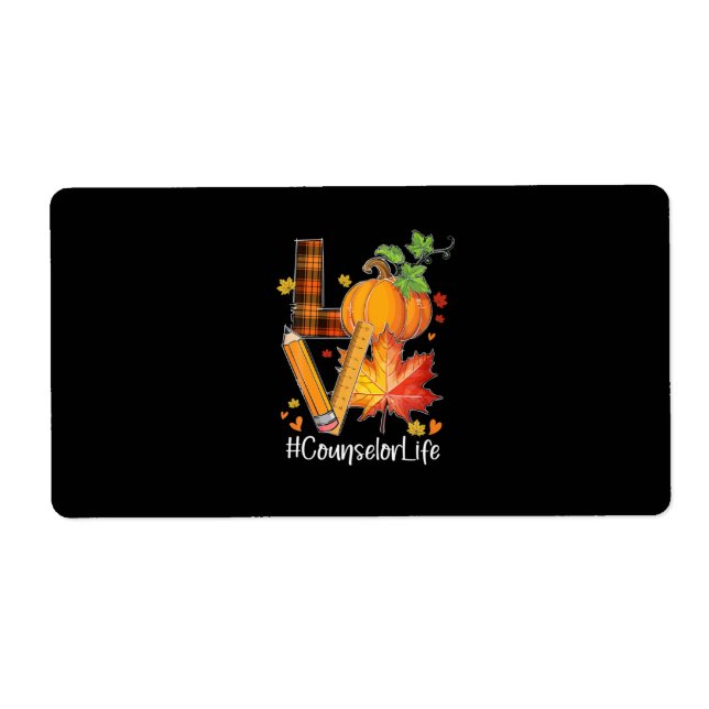 Étiquette LOVE Counselor Life Fall Leaves Autumn Season Pump (Devant)