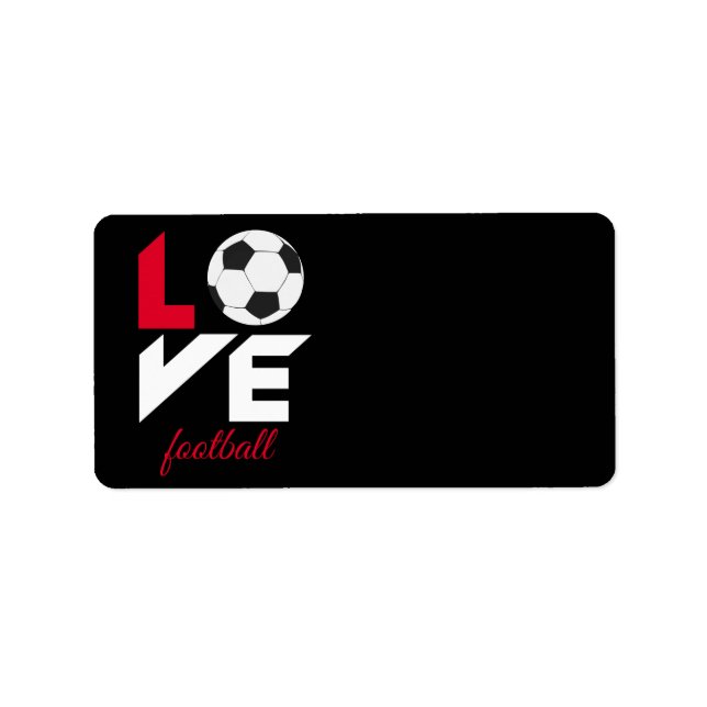 Étiquette Love football (Devant)