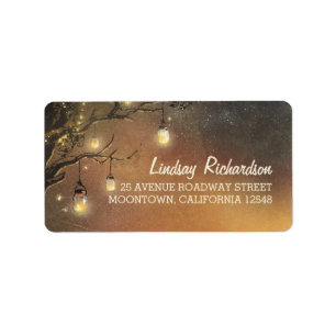 Étiquette lucioles mâle jarres branches mariage