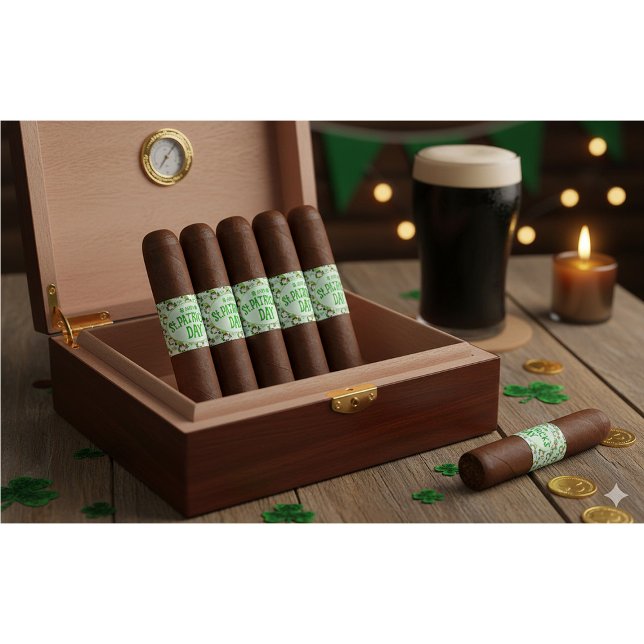 Étiquette Lucky Gnome Saint-Patrick Custom Cigar Wraps (Créateur téléchargé)