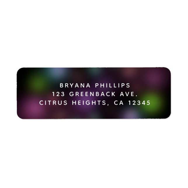 Étiquette Lumière dans les lumières de néon foncé Amusant fê (Devant)