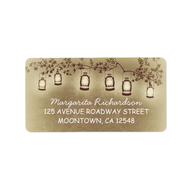 Étiquette lumières de jardin Libellés d'adresse de retour vi (Devant)