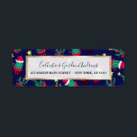 Étiquette Lumières de Noël des Cactus décorés par la Marine<br><div class="desc">Ce joli design de Noël artistique et ludique est parfait pour la saison festive et joyeuse. Il présente une illustration de cactus rouges, verts, noirs et multicolores, dessinés à la main ; des guirlandes, des lumières, des ornements, des sucres de canne, des toits d'étoiles et un casquette du Père Noël...</div>