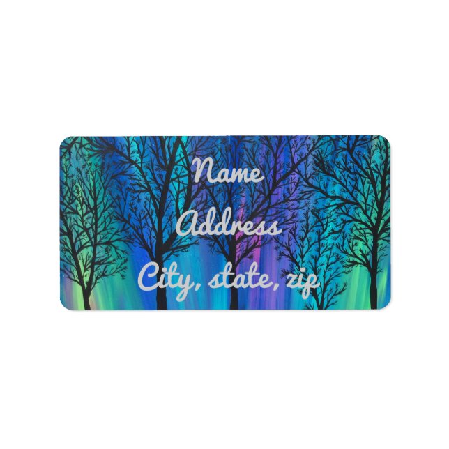 Étiquette Lumières Nord Uniques (Devant)