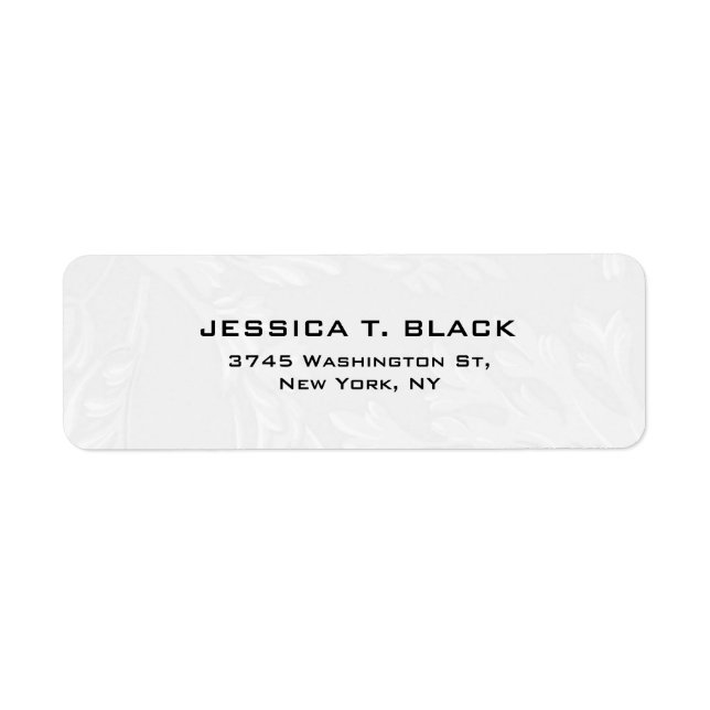 Étiquette Lumineuse Gris Plaine Élégante Moderne tendance (Devant)