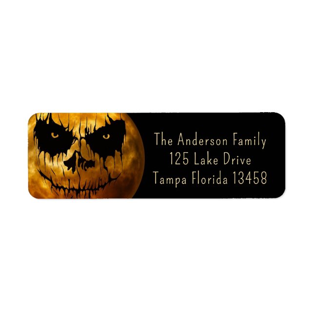 Étiquette Lune déplaisante (Devant)