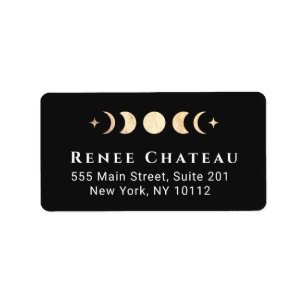 Étiquette Lune d'or Phases de l'assainissement de l'énergie