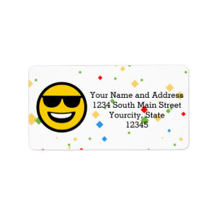 Étiquette Lunettes de soleil fraîches Emoji