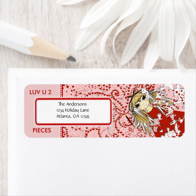 Étiquette LUV U 2 Pièces Adresse de retour (En situation)