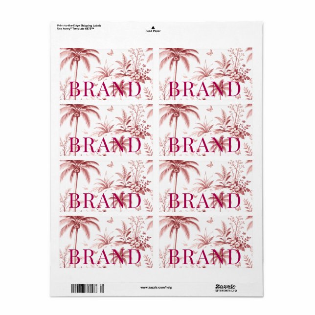 Étiquette Luxury Custom Logo for labels |fancy  Boutiq (Feuille entière)