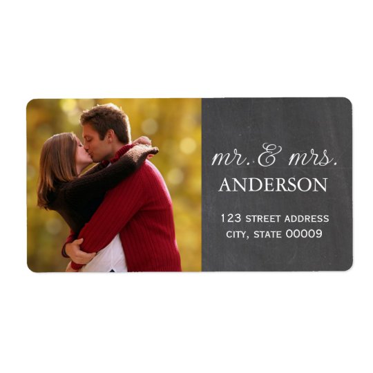Étiquette M. et Mme Custom Photo Labels
